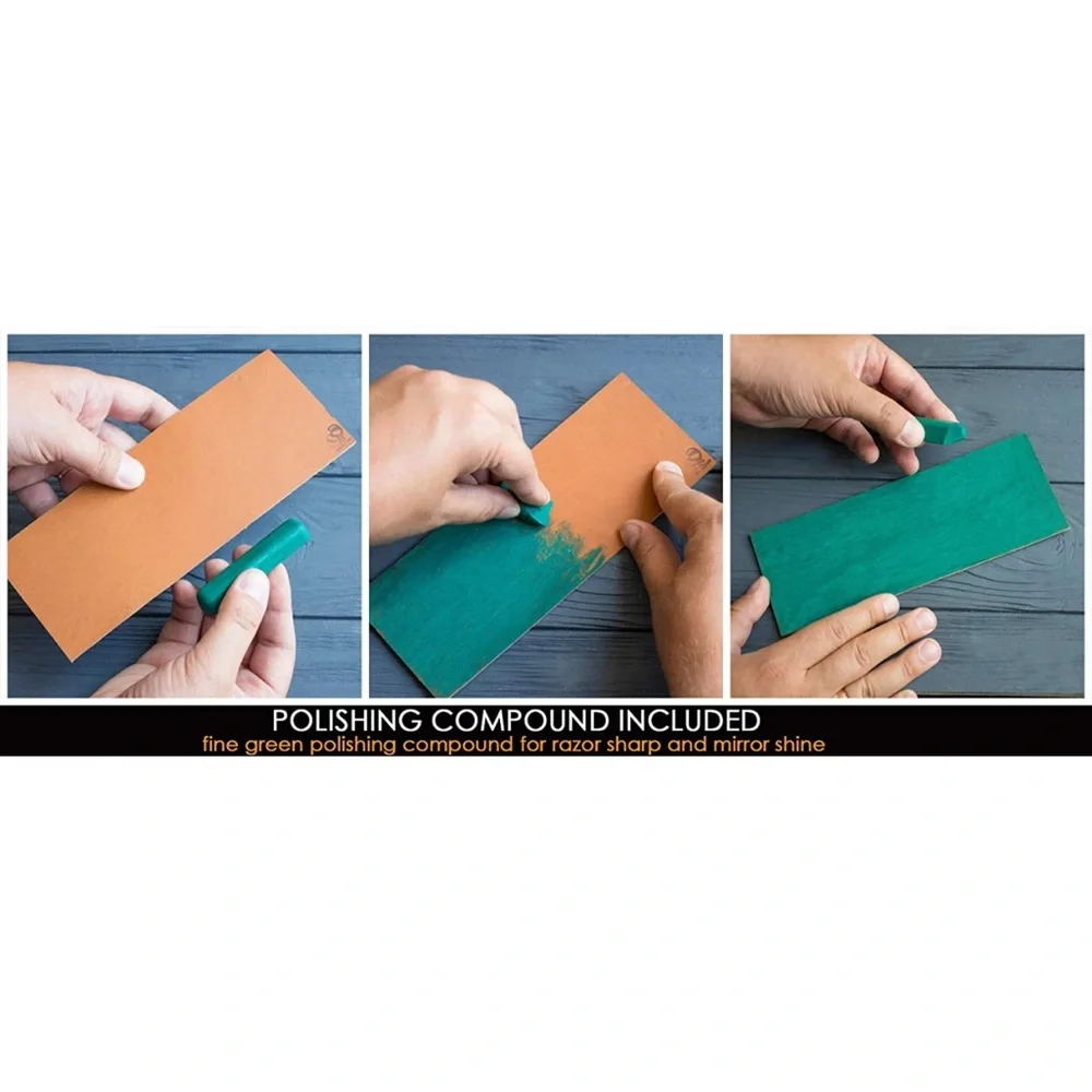 Stropping Leather Strop Kit for Knives Sharpening- Double Sided